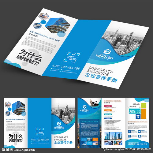 企業(yè)三折頁宣傳冊 信息咨詢服務(wù)的專業(yè)展示